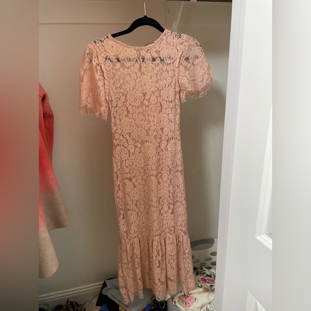 zara lace midi dress